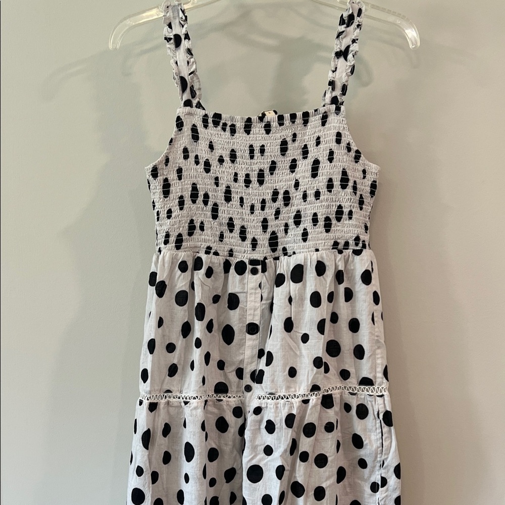 Playa‎ Lucila - L, gray/light lavender maxi tiered dress, smocking